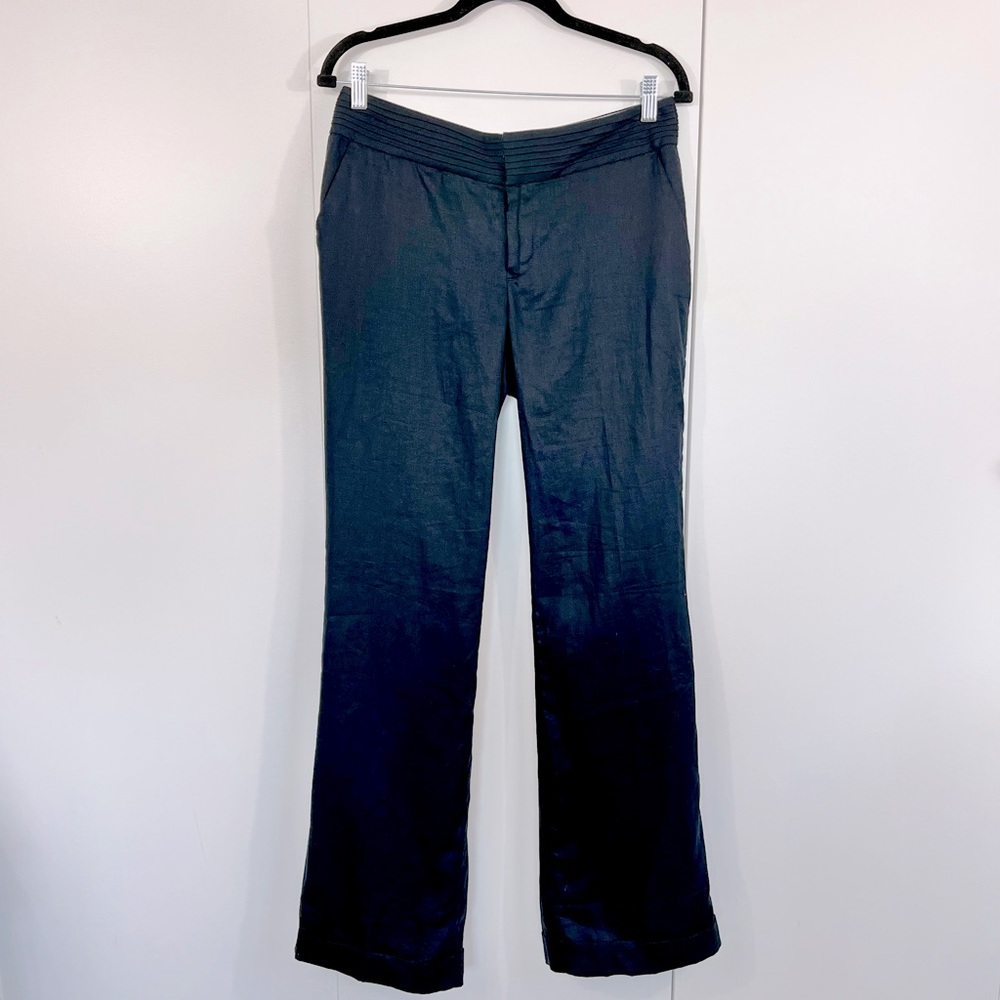 Banana Republic Martin Fit Dark Navy Linen Slacks